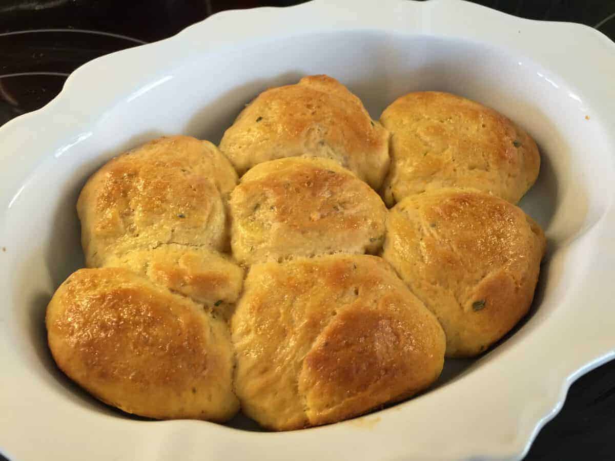 Chive Sweet Potato Yeast Rolls for Thanksgiving Feast