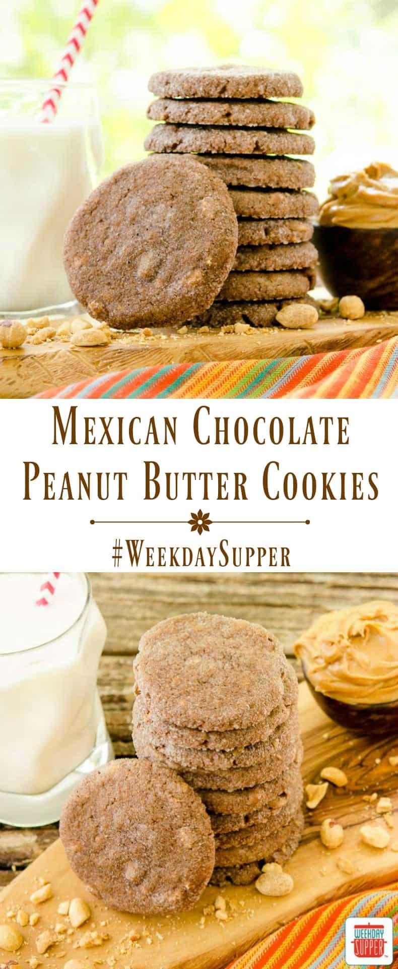 Mexican Chocolate Peanut Butter Cookies #WeekdaySupper #CookieJar ...