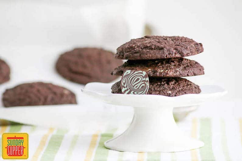 jumbo chocolate mint cookies #SundaySupper