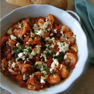 Baked Shrimp with Feta plus More Greek Cuisine #SundaySupper - Sunday Supper Movement