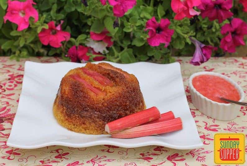 Rhubarb Steamed Pudding #SundaySupper