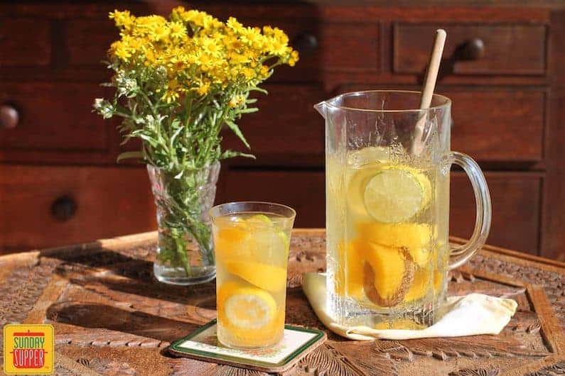 citrus peach sangria #SundaySupper