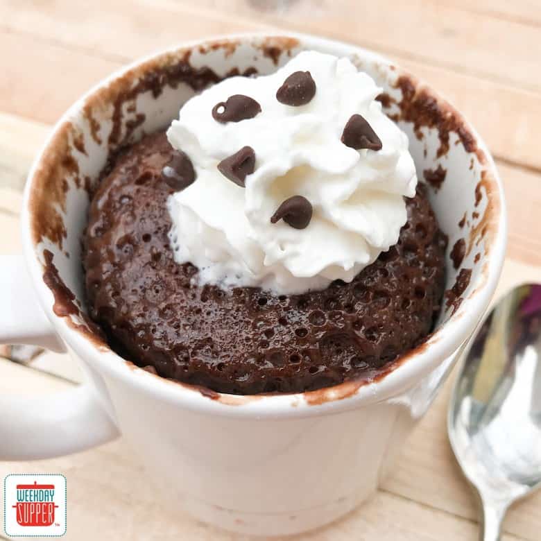 Double Chocolate Brownie Mug Cake #WeekdaySupper #Giveaway