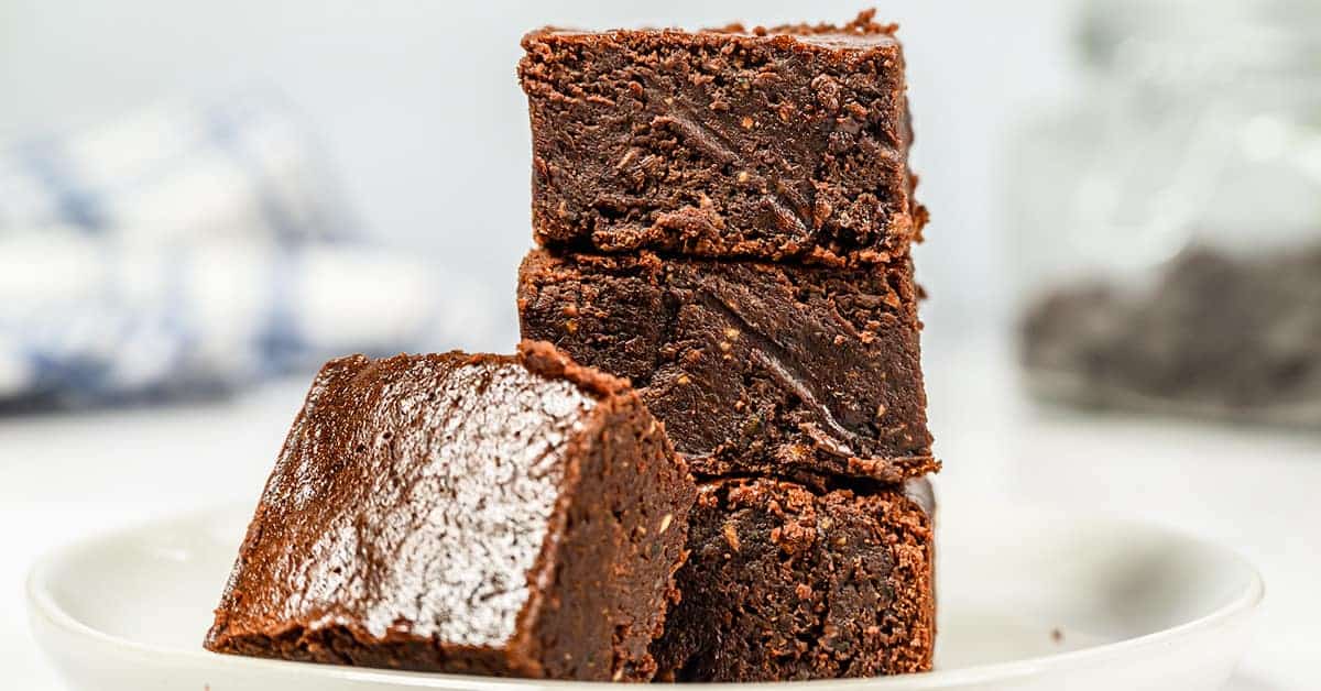 Four coconut oil brownies