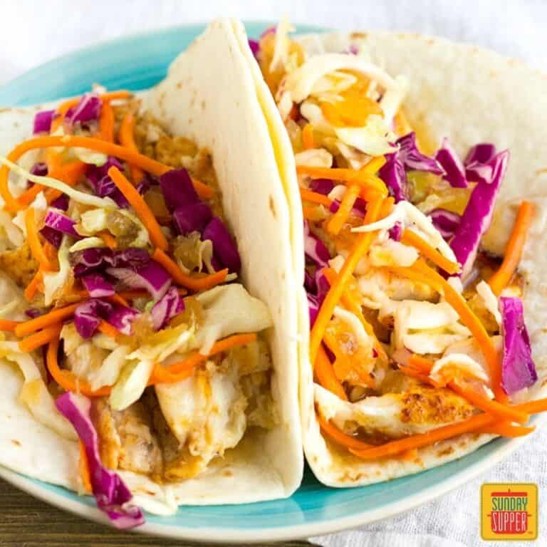 Easy Fish Taco Recipe with Pineapple Slaw | Sunday Supper ...