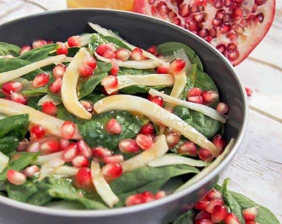 Spinach Pomegranate Salad