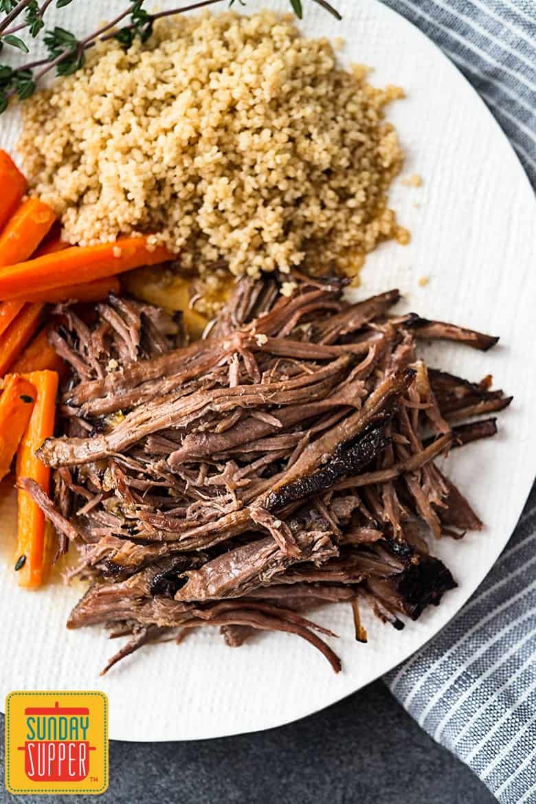 Easy Slow Cooker Roast Beef Recipe #SundaySupper