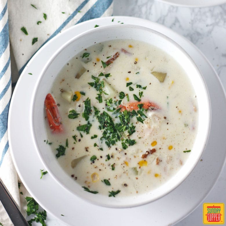 New England Seafood Chowder Recipe | Sunday Supper Movement