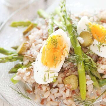 Asparagus Egg Rice Salad