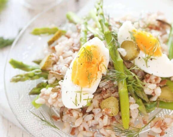 Asparagus Egg Rice Salad