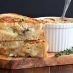 French Onion Soup with Mushroom Grilled Cheese is a comforting meal, perfect for a chilly night. It can be customized easily to leave everyone in the family happy.