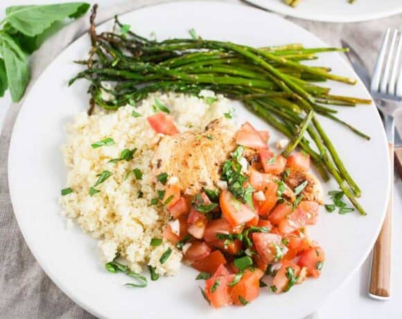 Grilled Bruschetta Chicken Breasts #SundaySupper
