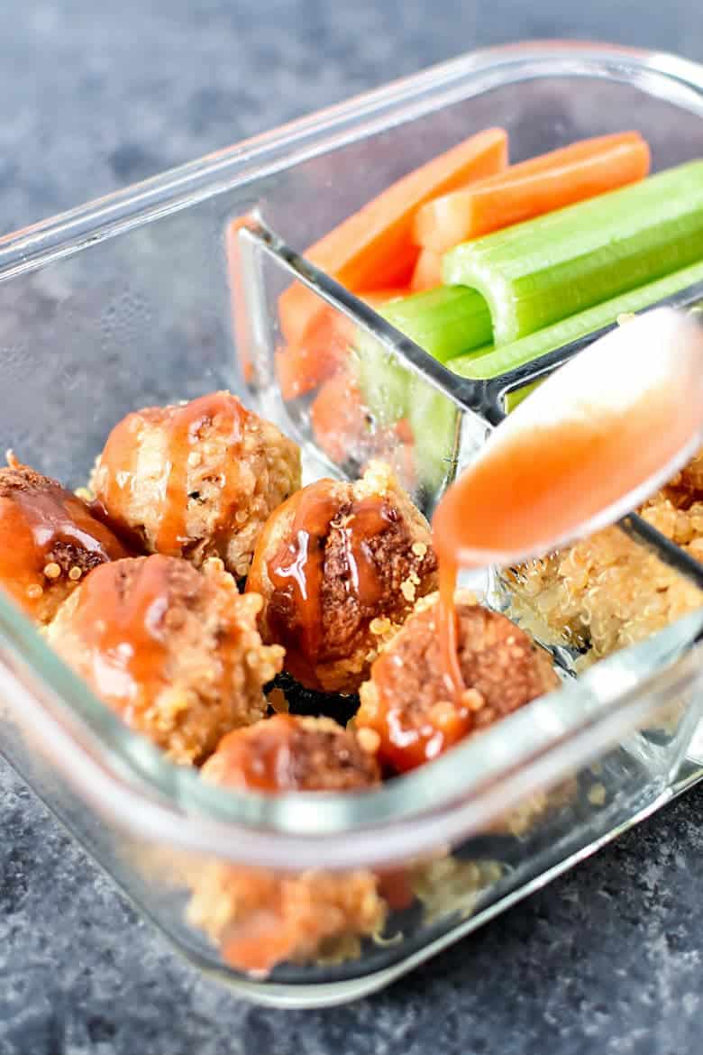 By taking just a little time on the weekend to prepare a menu, chop vegetables, and measure ingredients, you can create your own weekly meal plans on a budget. Make a list of your meal prep ideas, pick up the ingredients, and get prepping! Save money and time out of your week by planning ahead with your own meal prep dinners. You'll be glad that you did! #SundaySupper #mealplanning #mealprep #familydinner #menuplanning Buffalo Chicken Meatballs Meal Prep