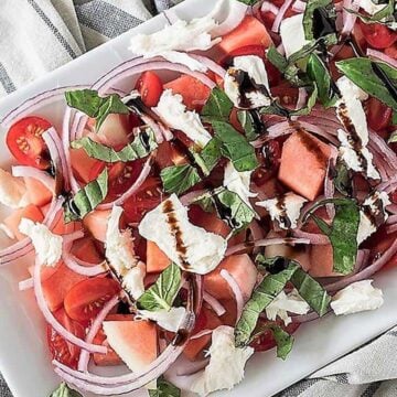 Watermelon Basil Salad featured