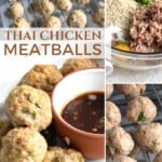 Thai Chicken Meatballs Collage on Pinterest