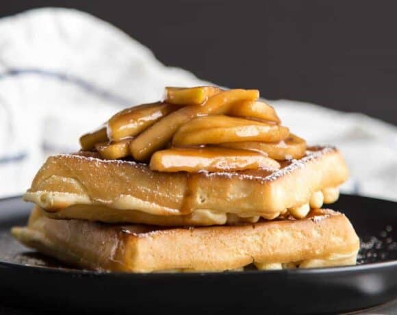 Sauteed Apples over waffles