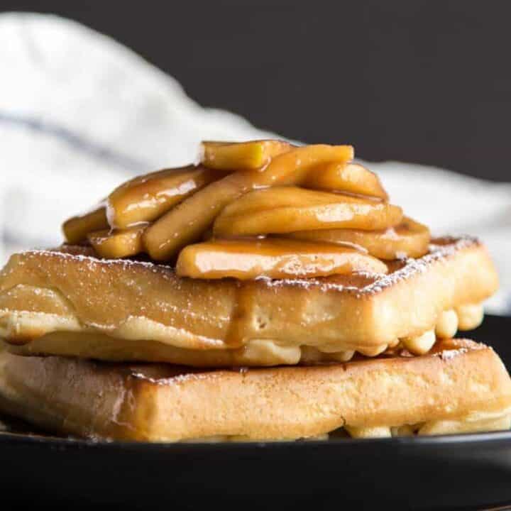 Sauteed Apples over waffles
