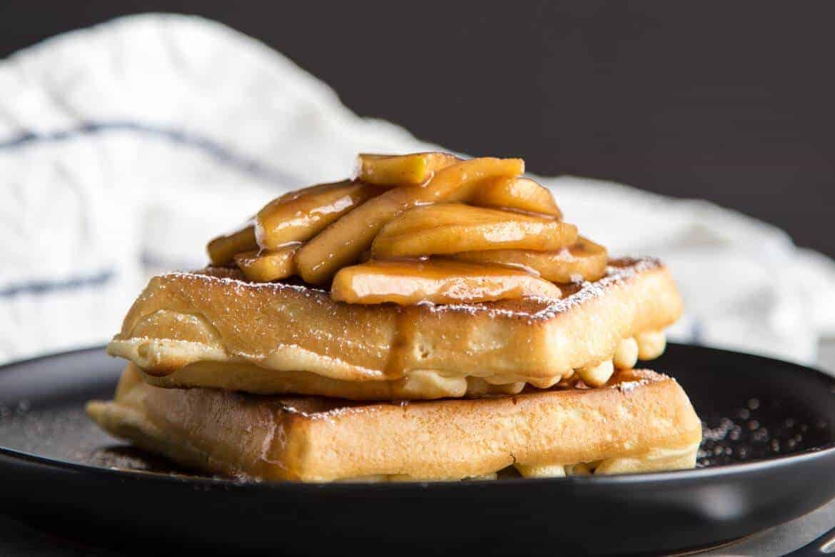 Sauteed Apples over waffles