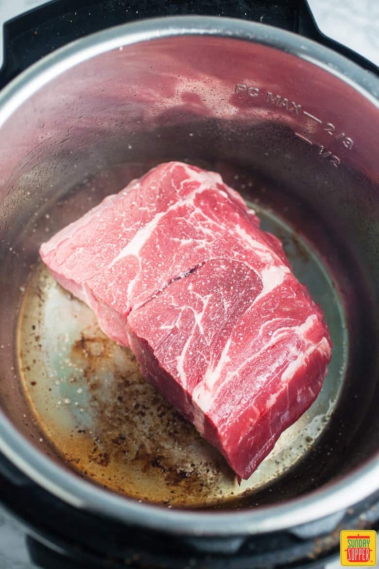 Searing beef in instant pot for pot roast