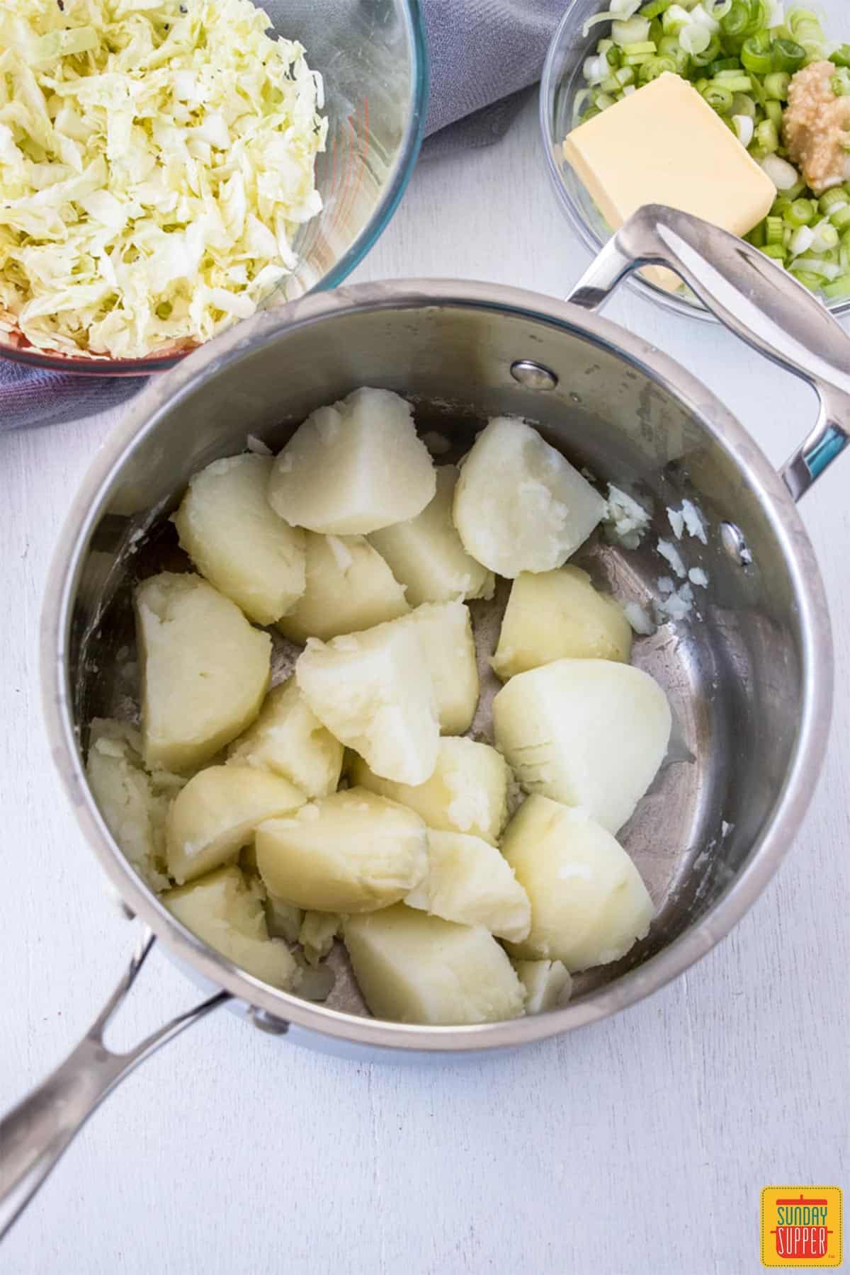 Soft potatoes after boiling