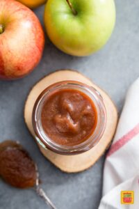 Slow Cooker Apple Sauce in a jar