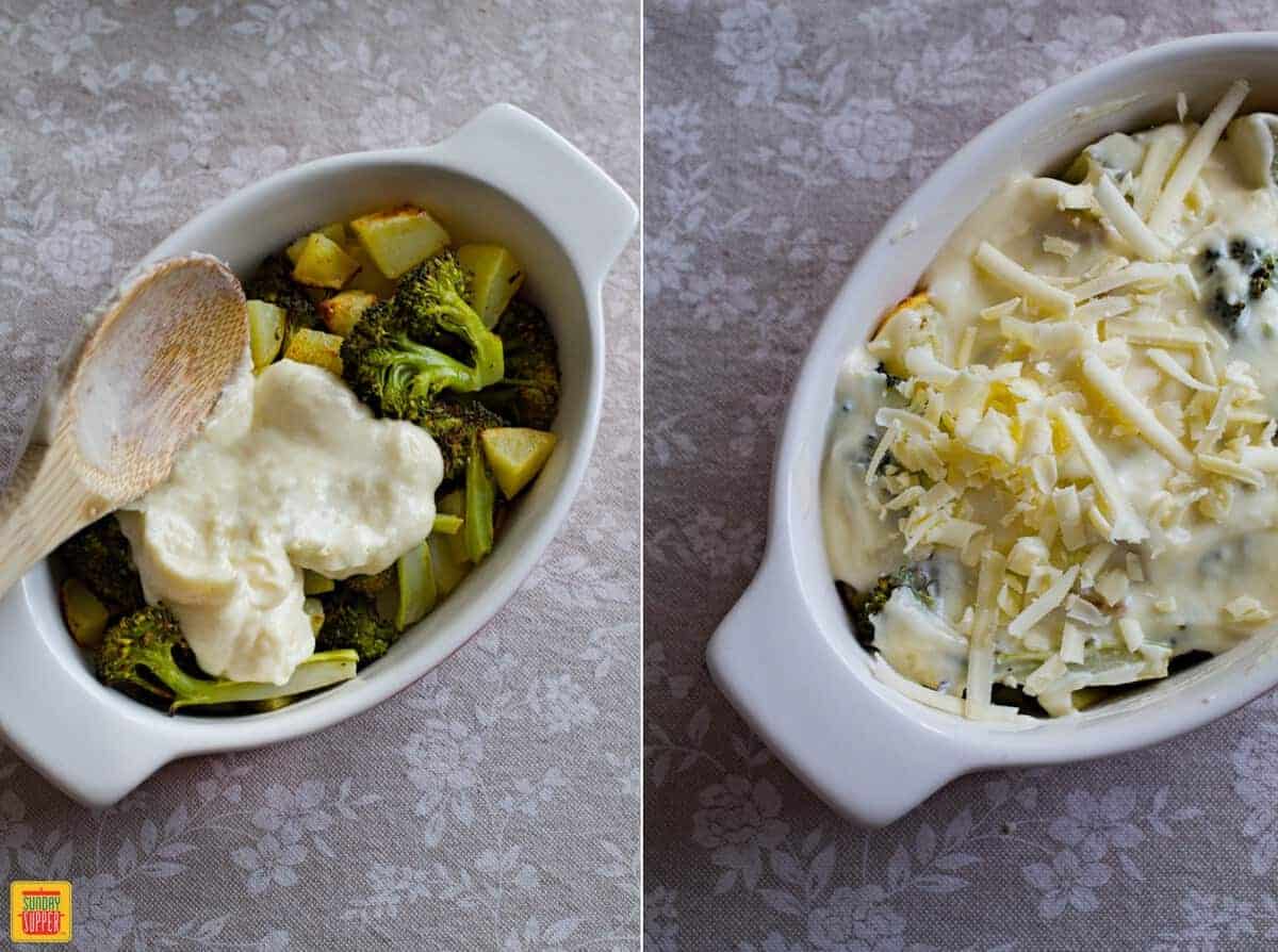 Roasted Vegetables with Cheese Sauce Sunday Supper Movement