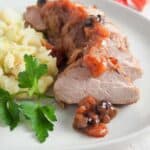 pork tenderloin with rhubarb chutney