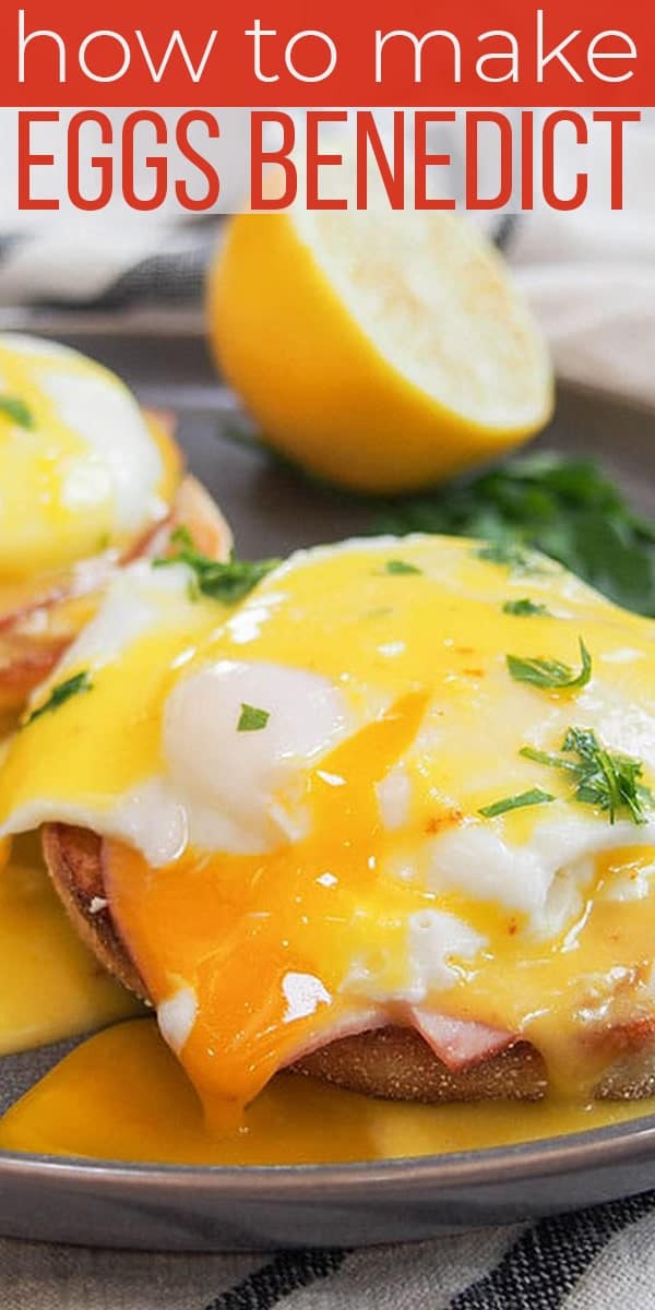 Learn how to make Eggs Benedict with an EASY hollandaise sauce and foolproof poached eggs in the comfort of your own kitchen with this easy-to-follow guide! #SundaySupper #eggsbenedict #poachedeggs #hollandaisesauce #breakfastrecipe #easyrecipe #breakfast #eggs #brunch Save How to Make Eggs Benedict on Pinterest