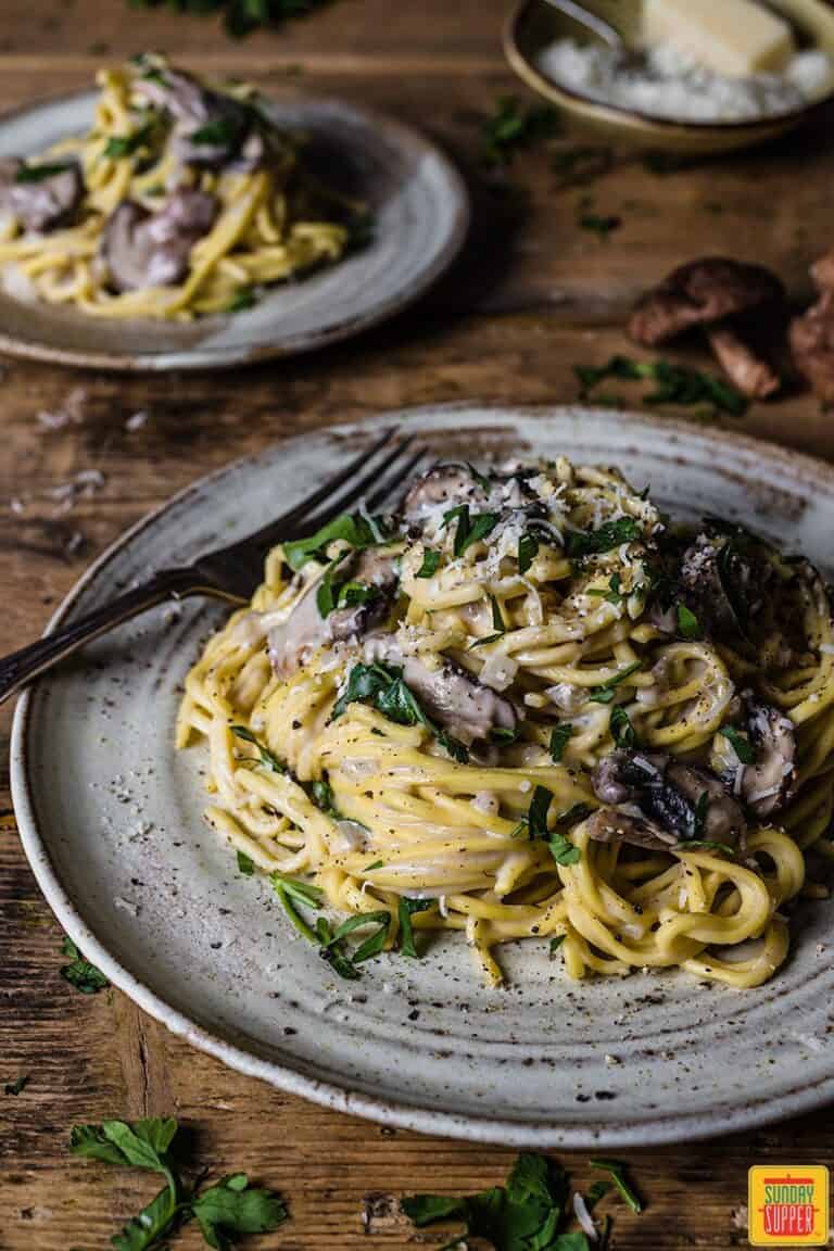 Creamy Mushroom Pasta Sauce - Sunday Supper Movement