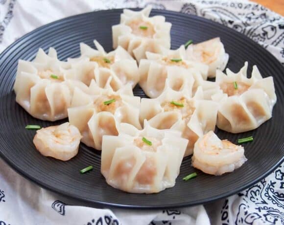 shrimp shumai on plate