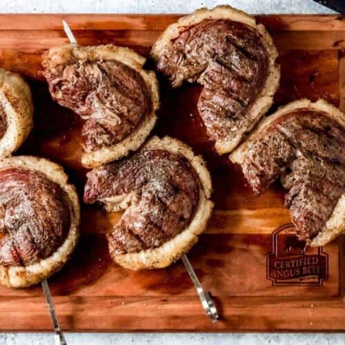 3 skewers of grilled Picanha steak