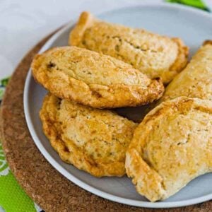 Pumpkin empanadas served in a plate