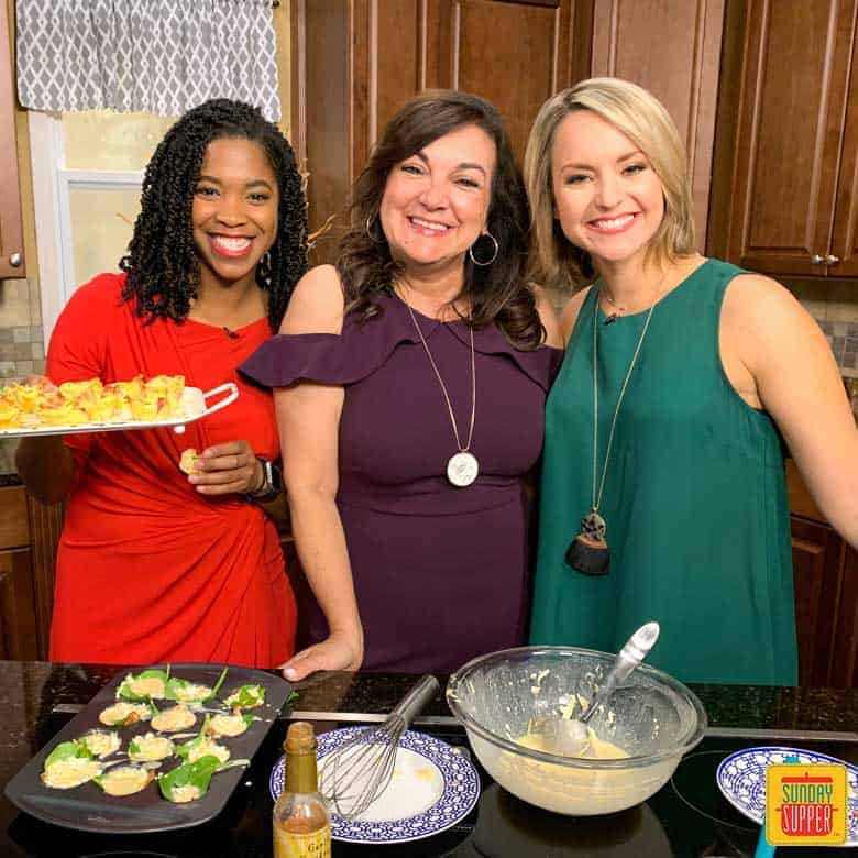 Family Foodie Isabel with Starbucks Egg Bites and hosts of WTSP