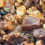 easy beef bourguignon recipe - stew ready to serve