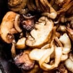 Sauteed Mushrooms and Onions pin image