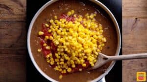Adding corn to best chicken chili recipe