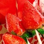 Candied strawberries recipe pin