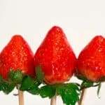 Candied strawberries recipe pin