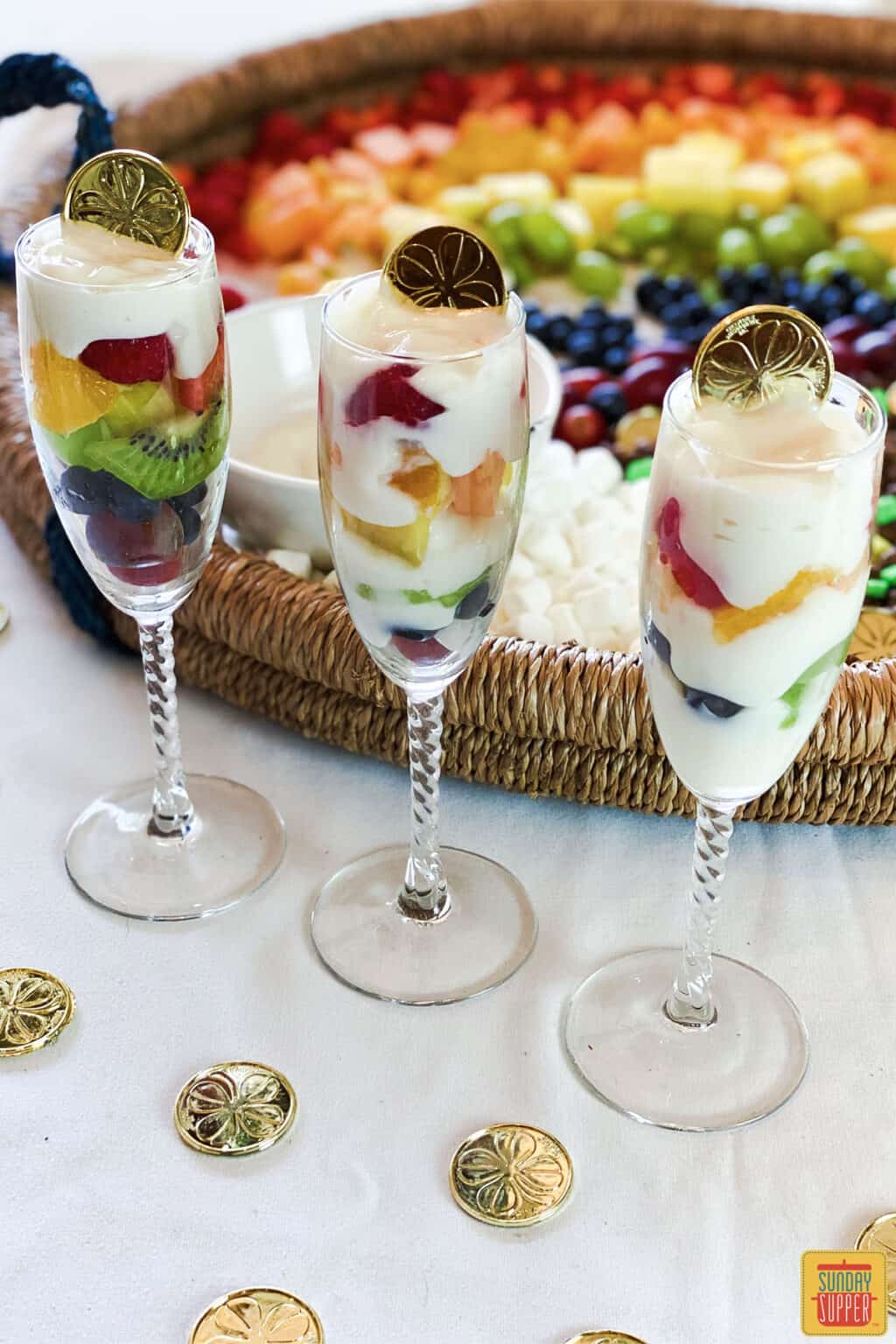 Rainbow Fruit and Yogurt Parfait Bar 🌈 - Sunday Supper Movement