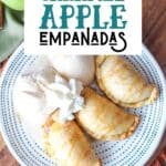 caramel apple empanadas recipe pin image