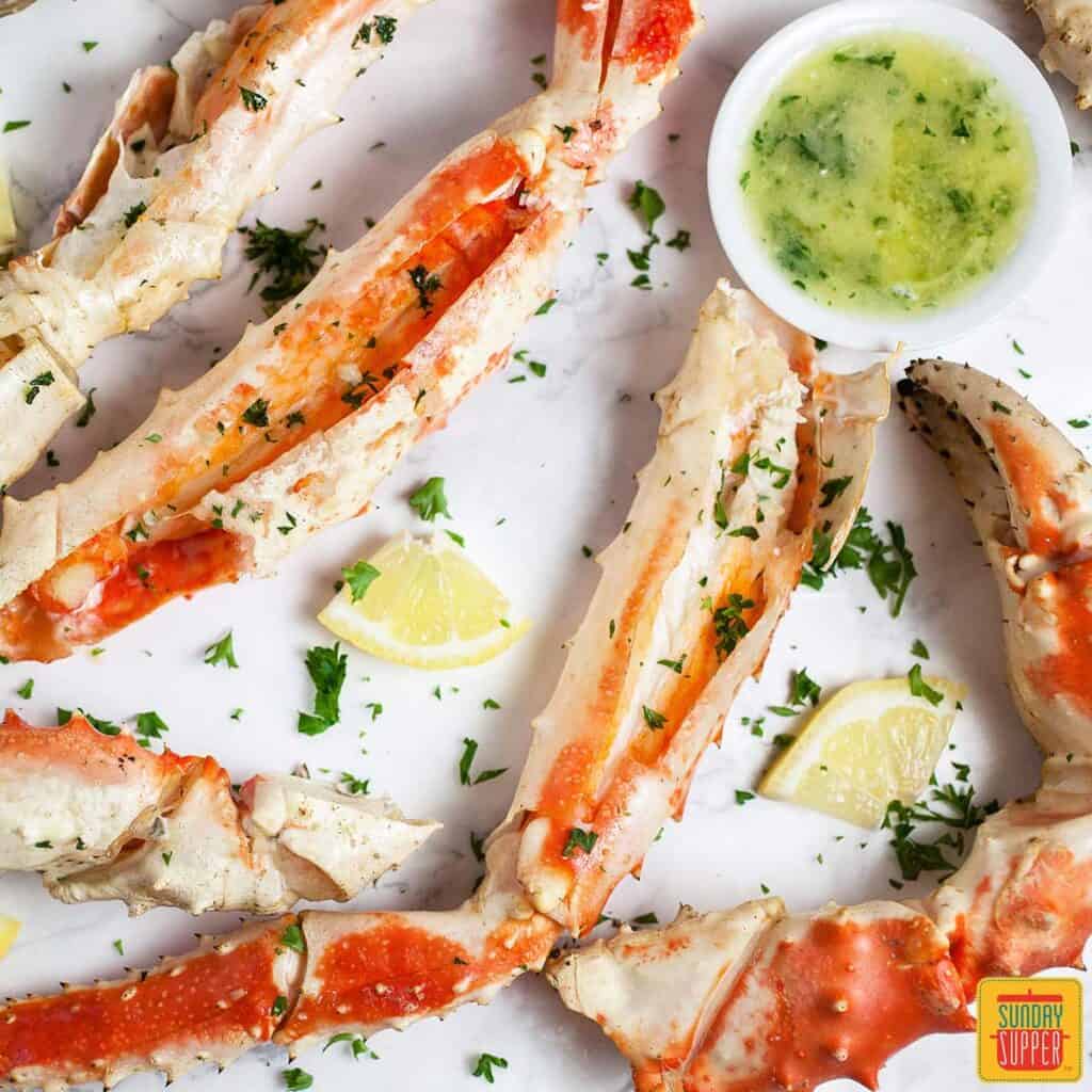 Grilled Crab Legs with Garlic Butter - Sunday Supper Movement