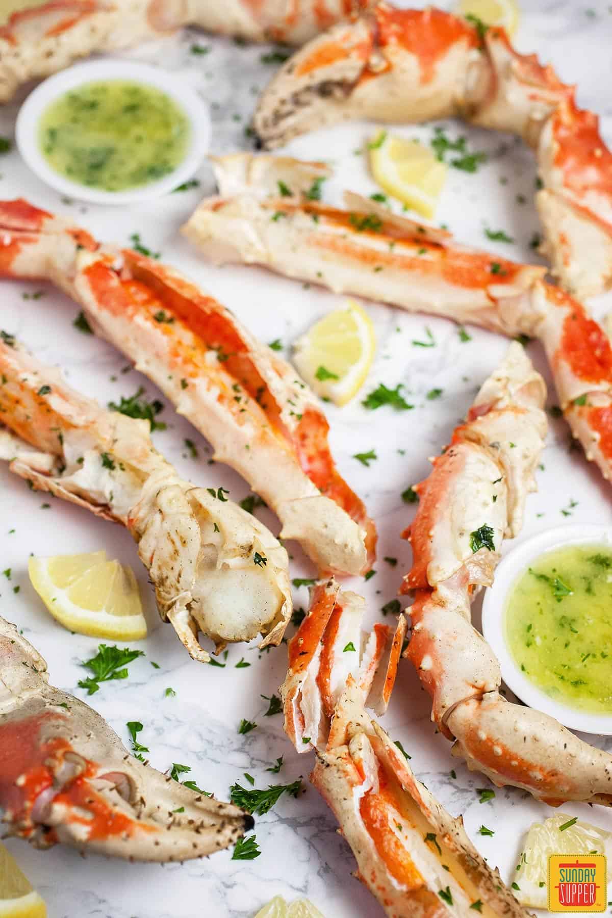 Grilled Crab Legs with Garlic Butter - Sunday Supper Movement