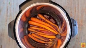 Candied Carrots in the instant pot after cooking