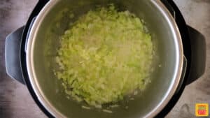 Cooking celery and onions in the instant pot
