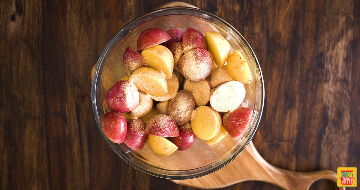 Roasted Mini Potatoes with Herbs and Garlic - The Endless Meal®