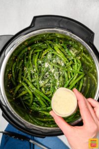 Adding Parmesan to instant pot green beans in the instant pot