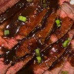 Grilled london broil sliced with marinade