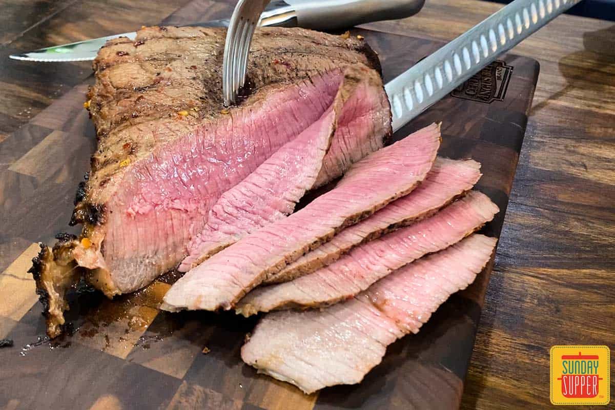 Slicing london broil thinly