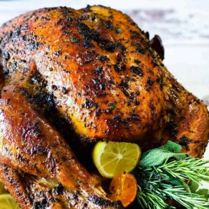 grilled turkey with rub