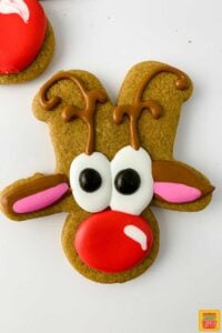 Decorated reindeer cookies